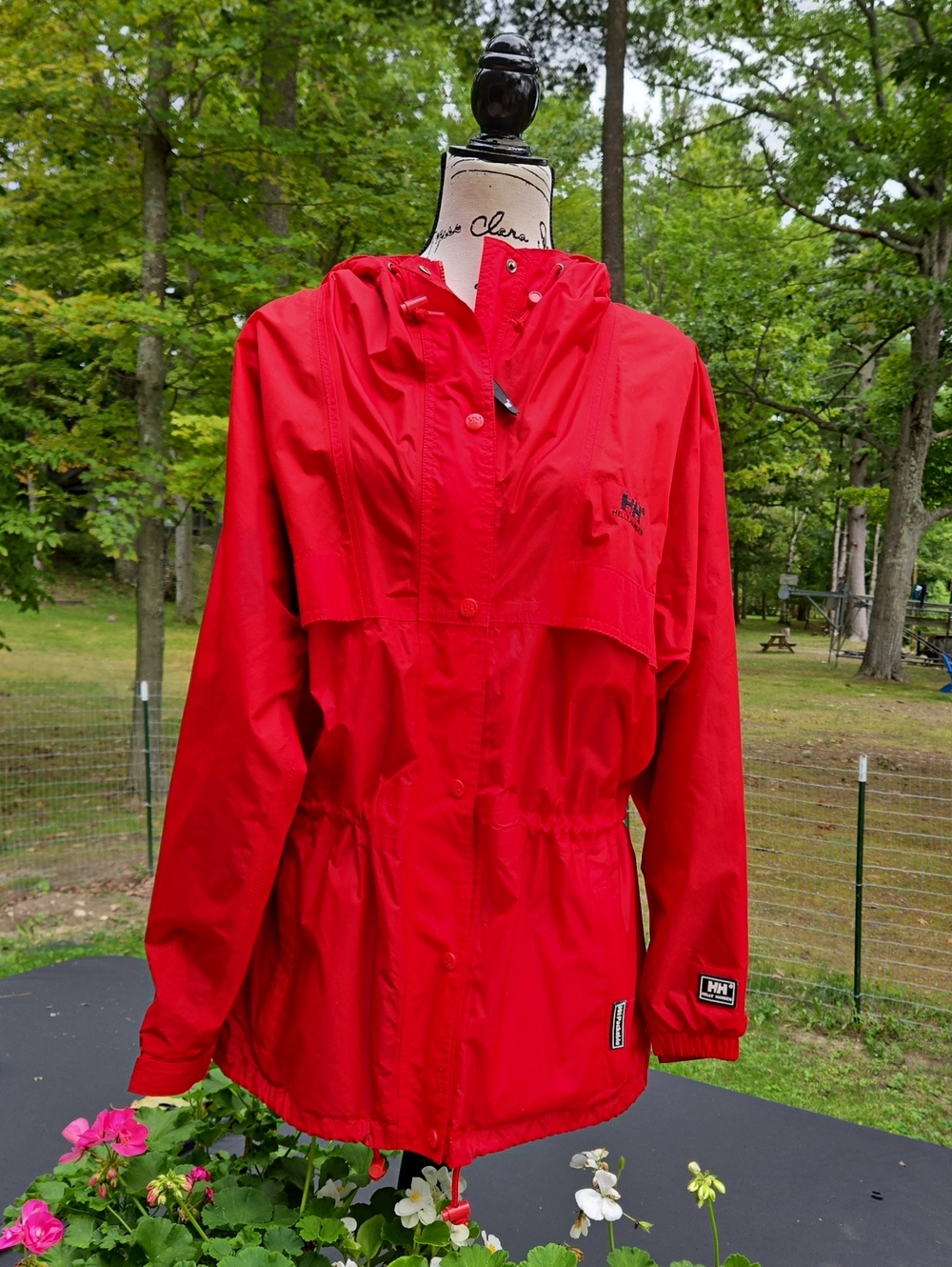 Helly Hansen Bright Red Hooded Rain Jacket